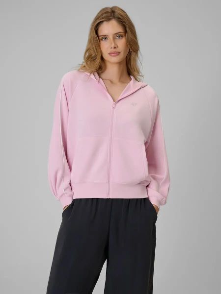 Bluza dresowa regular z kapturem damska 4F 4FRSS26TSWSF2990. Czarne bluzy 4f, l, bez wzorów, z dresówki, z kapturem. Za 172.99 zł.