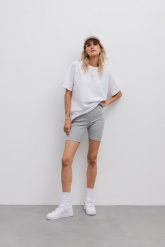 KOLARKI SUZANE JASNO SZARE S - Flawless. Szare szorty Flawless, bez wzorów, z bawełny, eleganckie. Za 149.00 zł.