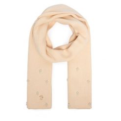 Szalik Guess. Brązowe szaliki Guess, z aplikacjami. Za 234.99 zł.
