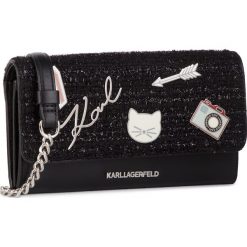 Torebka KARL LAGERFELD - 91KW3222 Black. Czarne torby na ramię KARL LAGERFELD, bez wzorów, z materiału, bez dodatków. W wyprzedaży za 499.00 zł.