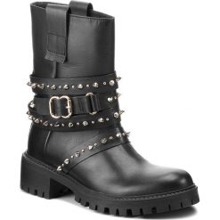 Botki TWINSET - Stivaletto CA8TFE Nero 00006. Czarne botki Twinset, bez wzorów, ze skóry, bez obcasa, na obcasie, bez zapięcia. W wyprzedaży za 699.00 zł.