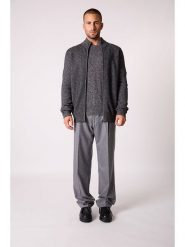 Perfect Cashmere Kaszmirowy kardigan "Leo" w kolorze antracytowym rozmiar: L. Czarne kardigany Perfect Cashmere, l, bez wzorów, z kaszmiru. Za 654.23 zł.