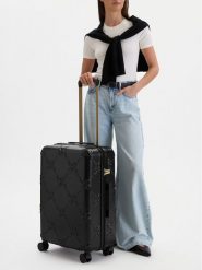 Nine West Walizka średnia CEO-NW-M-005-09 BLACK Czarny. Czarne walizki Nine West, bez wzorów, średnie. Za 359.99 zł.