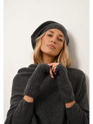 Just Cashmere Kaszmirowa czapka "Paris" w kolorze antracytowym rozmiar: onesize. Czarne czapki Just Cashmere, bez wzorów, z kaszmiru. Za 168.06 zł.