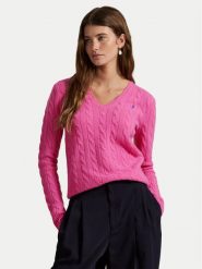 Polo Ralph Lauren Sweter 211971866008 Różowy Slim Fit. Czerwone swetry Polo Ralph Lauren, xs, bez wzorów, z wełny, bez ramiączek. Za 989.99 zł.
