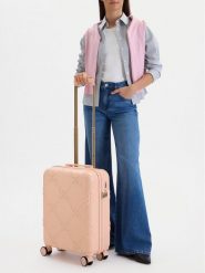 Nine West Walizka kabinowa CEO-NW-S-006-09 BEIGE Beżowy. Brązowe walizki Nine West, bez wzorów. Za 299.99 zł.