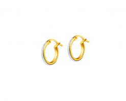 Złote kolczyki - koła, 14 mm. Żółte kolczyki Apart, złote. Za 499.00 zł.