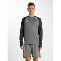 Dżersej z długim rękawem Hummel Lead 2.0. Szare swetry Hummel, bez wzorów, z dżerseju, bez ramiączek. Za 204.50 zł.