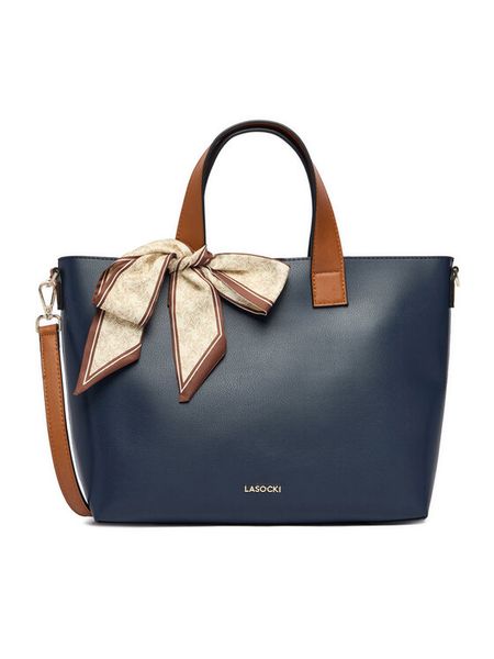 Lasocki Torebka CEO-LSK-K-038-06 Granatowy. Niebieskie torebki klasyczne Lasocki, bez wzorów, z materiału, bez dodatków. Za 199.99 zł.