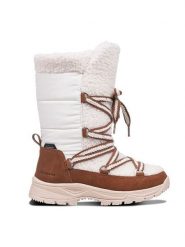 LUHTA Kozaki zimowe "Upea" w kolorze biało-brązowym rozmiar: 41. Białe kozaki Luhta, na zimę, z materiału, bez obcasa, bez zapięcia. Za 339.99 zł.