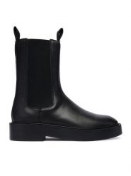 Calvin Klein Sztyblety Convate Welt Chelsea Lth YW0YW01905 Czarny. Czarne botki Calvin Klein, bez wzorów, ze skóry, bez obcasa, na płaskiej podeszwie, bez zapięcia. Za 899.99 zł.
