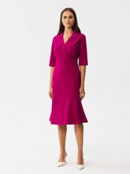 Stylove Sukienka w kolorze różowym rozmiar: XXL. Różowe sukienki Stylove, xxl, bez wzorów, bez kołnierzyka, bez ramiączek, midi. Za 286.45 zł.