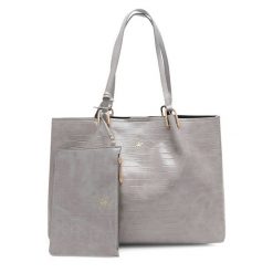 Torebka Beverly Hills Polo Club. Szare torebki klasyczne Beverly Hills Polo Club, bez wzorów, bez dodatków. Za 159.99 zł.