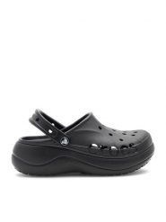 Crocs Klapki BAYA PLATFORM CLOG 208186-001 Czarny. Czarne klapki Crocs, bez wzorów, z syntetyku, bez obcasa. Za 236.99 zł.