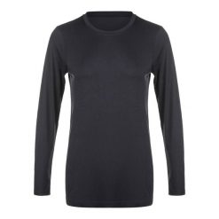 Damska koszulka termoaktywna z długim rękawem Athlecia Julee. Czarne bluzki ENDURANCE, bez wzorów, sportowe, bez kołnierzyka, bez ramiączek. Za 139.00 zł.