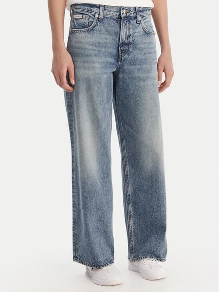 Calvin Klein Jeans Jeansy LV047F473G Niebieski Baggy Fit. Niebieskie jeansy Calvin Klein Jeans, bez wzorów. Za 252.99 zł.