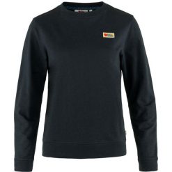 Czarna Bawełniana Bluza Fjällräven. Czarne bluzy sportowe Fjällräven, bez wzorów, z bawełny, bez kaptura. Za 387.20 zł.