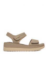 Go Soft Sandały CEO-LA3J9111-L8 Szary. Szare sandały GO SOFT, bez wzorów, bez obcasa, na koturnie, bez zapięcia. Za 139.99 zł.