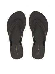 Tommy Hilfiger Japonki Scandi FW0FW09206 Czarny. Czarne klapki TOMMY HILFIGER, bez wzorów, ze skóry, bez obcasa. Za 189.99 zł.