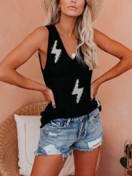 LA Angels Top dzianinowy w kolorze czarnym rozmiar: XL. Czarne topy LA Angels, xl, bez wzorów, z dzianiny, bez kołnierzyka, bez ramiączek. Za 104.95 zł.