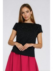 Nife Koszulka w kolorze czarnym rozmiar: 38. Czarne bluzki Nife, bez wzorów, bez kołnierzyka, bez ramiączek. Za 194.15 zł.