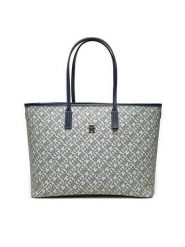 Tommy Hilfiger Torebka AW0AW17379 Niebieski. Niebieskie shopper TOMMY HILFIGER, bez wzorów, ze skóry, bez dodatków. Za 679.99 zł.