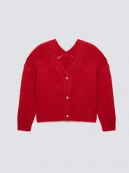 Kardigan damski z dodatkiem wełny czerwony Kardila 603. Czerwone kardigany Big Star, l, bez wzorów, z dzianiny. Za 249.99 zł.