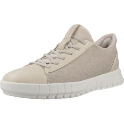 Buty GEOX D FLEXTRIDE PLUS Beżowy. Brązowe trekkingi Geox, z syntetyku, trekkingowe. Za 387.99 zł.