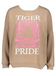 Miss goodlife Bluza "Tiger Pride" w kolorze beżowym rozmiar: M. Brązowe bluzy miss goodlife, m, bez wzorów, z bawełny, bez kaptura. Za 144.92 zł.
