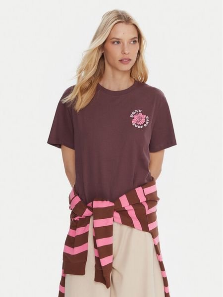 Roxy T-Shirt Hangloose The Sky ERJZT06020 Fioletowy Regular Fit. Fioletowe t-shirty Roxy, l, bez wzorów, z bawełny, bez kołnierzyka, bez ramiączek. Za 109.99 zł.