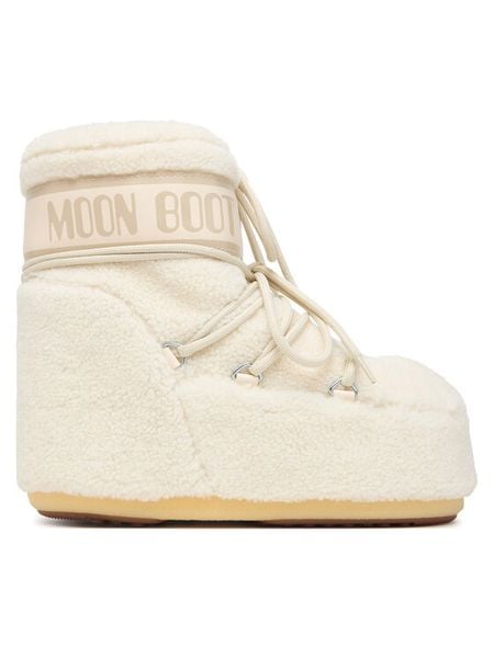 Moon Boot Śniegowce 80D1409700 Kremowy. Białe trapery i śniegowce Moon Boot, z materiału. Za 1,319.00 zł.