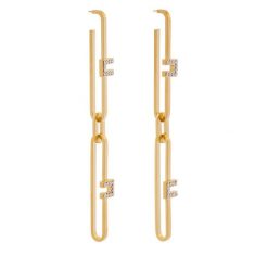Kolczyki Elisabetta Franchi. Żółte kolczyki Elisabetta Franchi, złote. Za 789.99 zł.