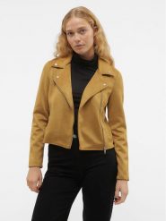 Vero Moda Kurtka z imitacji skóry Jose 10300938 Brązowy Regular Fit. Brązowe kurtki Vero Moda, m, bez wzorów, ze skóry, bez kaptura. Za 169.99 zł.