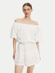 Melissa Odabash Sukienka letnia Micha Biały Regular Fit. Białe sukienki Melissa Odabash, na lato, s, bez wzorów, z bawełny, bez kołnierzyka, bez ramiączek. Za 959.99 zł.