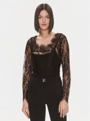 Liu Jo Bluzka 5F3083 J4583 Czarny Regular Fit. Czarne bluzki Liu Jo, xs, bez wzorów, z syntetyku, bez kołnierzyka, bez ramiączek. Za 649.99 zł.