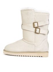 Gooce Skórzane kozaki zimowe "Huntspill Waterproof" w kolorze białym rozmiar: 39. Białe kozaki Gooce, na zimę, z materiału, bez obcasa, bez zapięcia. Za 248.58 zł.