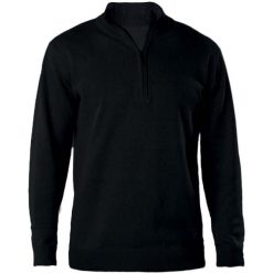 Pulower Kariban 1/4 Zip. Czarne swetry KARIBAN, na zimę, bez wzorów, bez ramiączek. Za 238.50 zł.