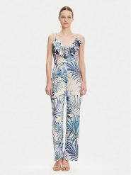 Guess Kombinezon W5GD72 KBAC2 Niebieski Regular Fit. Niebieskie sukienki Guess, xs, z aplikacjami, z syntetyku, bez kołnierzyka, bez ramiączek. Za 439.99 zł.
