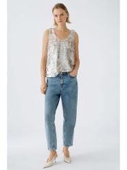 Oui Top w kolorze złoto-srebrnym rozmiar: 46. Szare topy Oui, bez wzorów, bez kołnierzyka, bez ramiączek. Za 126.45 zł.