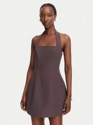 Bardot Sukienka koktajlowa Nevelle 59857DB Brązowy ciemny Slim Fit. Brązowe sukienki Bardot, bez wzorów, z syntetyku, wizytowe, bez kołnierzyka, bez ramiączek. Za 639.99 zł.