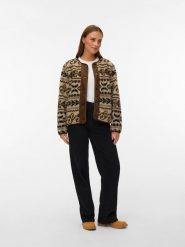 Vero Moda Kurtka pluszowa w kolorze beżowo-brązowym rozmiar: L. Brązowe kurtki Vero Moda, l, bez wzorów, bez kaptura. Za 119.95 zł.