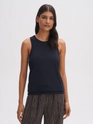 OPUS Top w kolorze granatowym rozmiar: 36. Niebieskie topy Opus, bez wzorów, bez kołnierzyka, bez ramiączek. Za 100.99 zł.