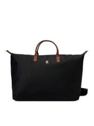 Tommy Hilfiger Torebka Pepette Weekender AW0AW18425 Czarny. Czarne shopper TOMMY HILFIGER, bez wzorów, z materiału, bez dodatków. Za 569.99 zł.