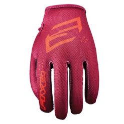 Rękawiczki XR-RIDE - BURGUNDOWE (bordowe) - M/9. Czerwone rękawiczki FIVE GLOVES, bez wzorów, ze skóry, sportowe. Za 87.00 zł.