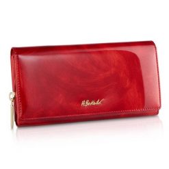 Portfel skórzany BETLEWSKI czerwony BPD-WP-106. Czerwone portfele Betlewski, bez wzorów, z lakierowanej skóry. Za 139.00 zł.