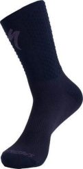Skarpetki Specialized ponad kostkę, ciemny granat, rozmiary 36-49. Niebieskie skarpety SPECIALIZED, bez wzorów, z materiału. Za 240.95 zł.