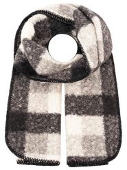 Zwillingsherz Szal "Karo & Teddy" w kolorze kremowo-czarnym rozmiar: onesize. Brązowe szaliki Zwillingsherz, bez wzorów, z materiału. Za 118.01 zł.