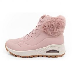 Buty do chodzenia damskie Skechers Uno Rugged. Czerwone obuwie sportowe Skechers, z gumy, za kostkę, bez zapięcia, trekkingowe. Za 505.00 zł.