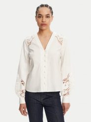 TWINSET Koszula 251TT2333 Écru Regular Fit. Koszule Twinset, bez wzorów, z bawełny, bez kołnierzyka, bez ramiączek. Za 859.99 zł.