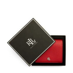 Mały Portfel Damski LAUREN RALPH LAUREN. Czerwone portfele Lauren Ralph Lauren, bez wzorów. Za 419.99 zł.